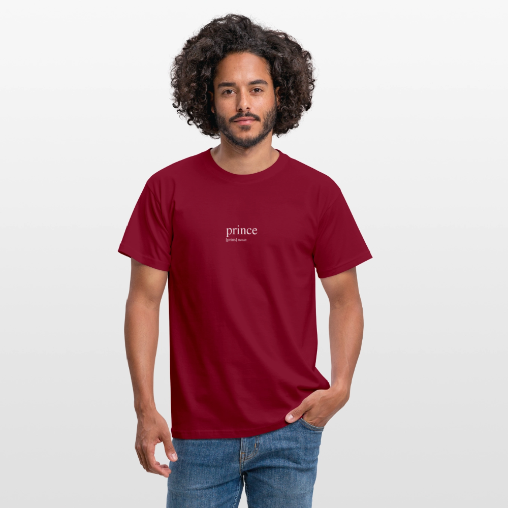 Men's T-Shirt - prince (white) - brick red