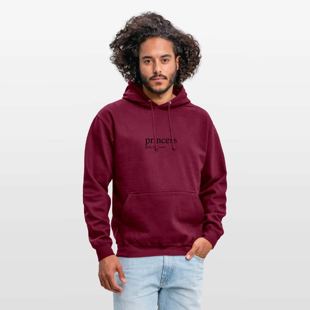 Unisex Hoodie - princess (black) - bordeaux