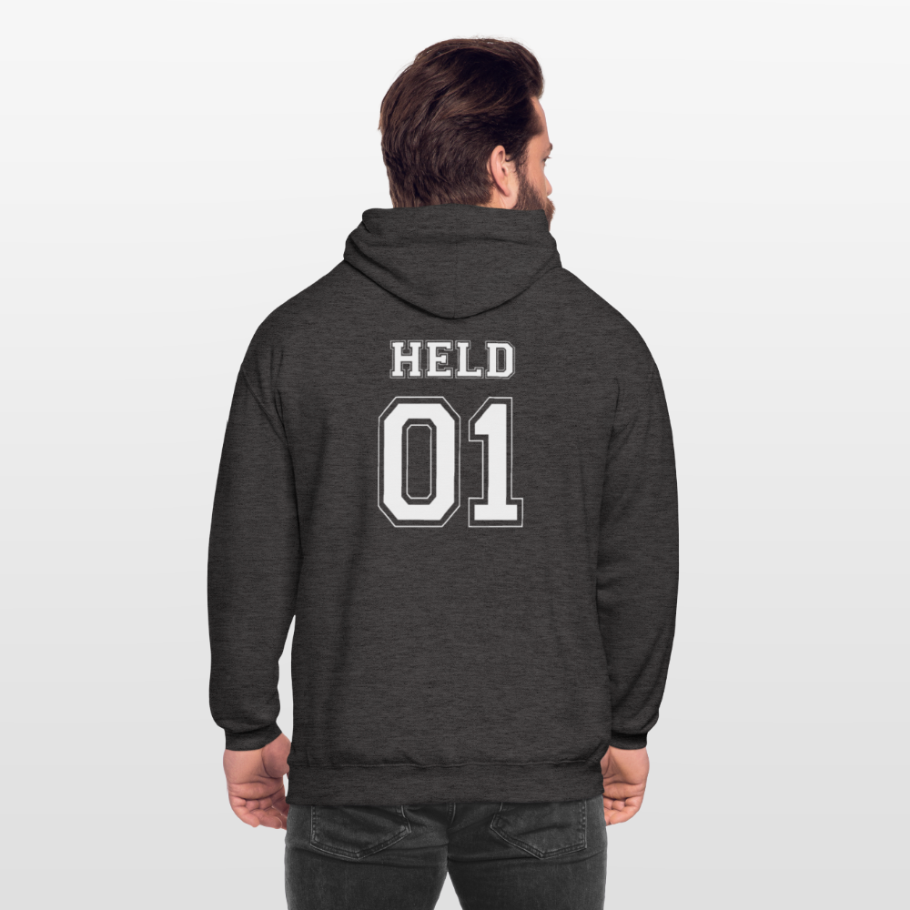 Unisex Hoodie - HELD 01 (white) - Anthrazit