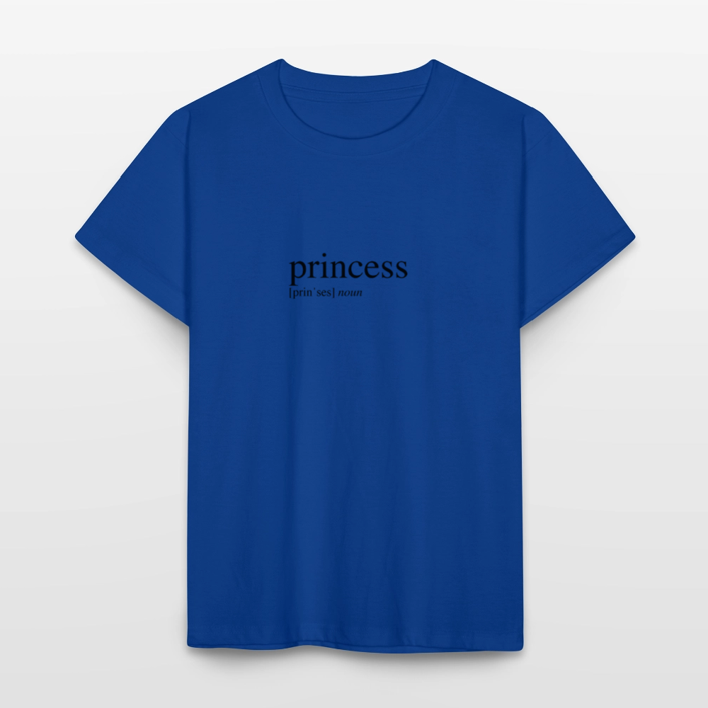 Kids`T-Shirt - princess (black) - royal blue