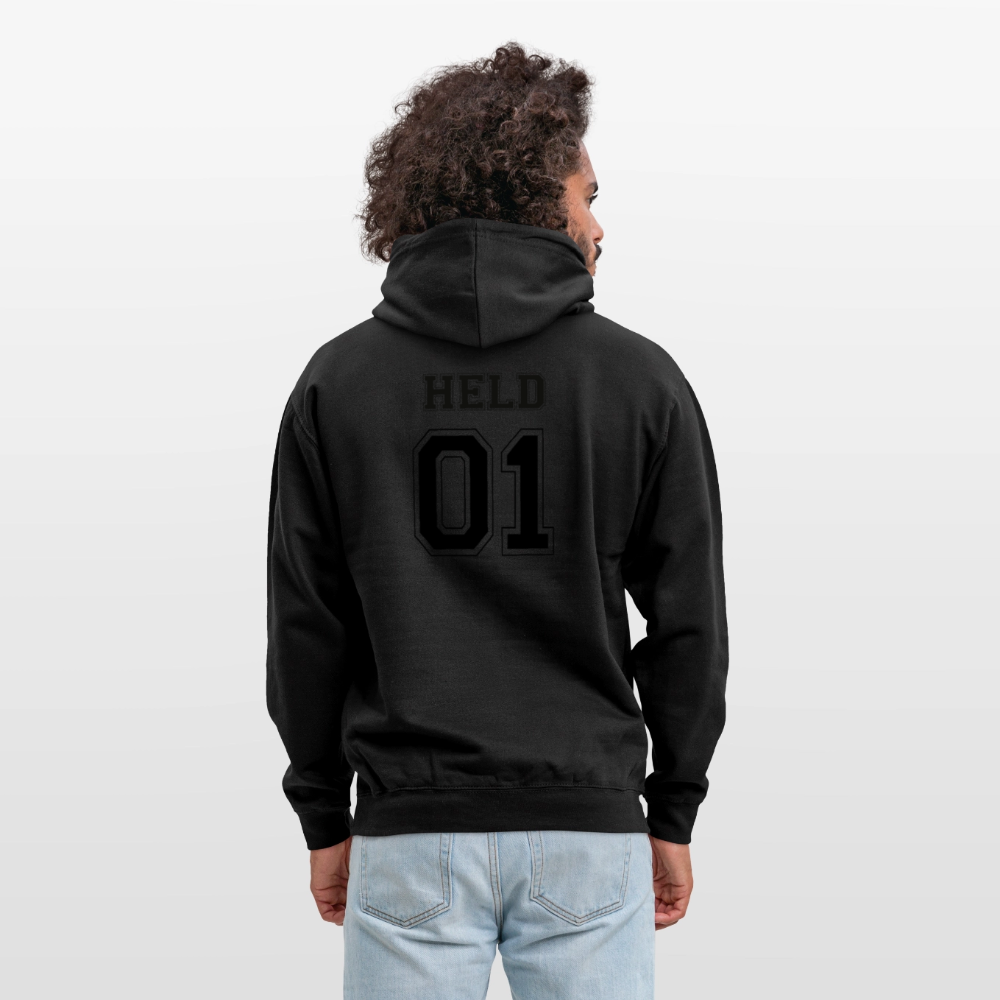 Unisex Hoodie - HELD 01 (black) - Schwarz