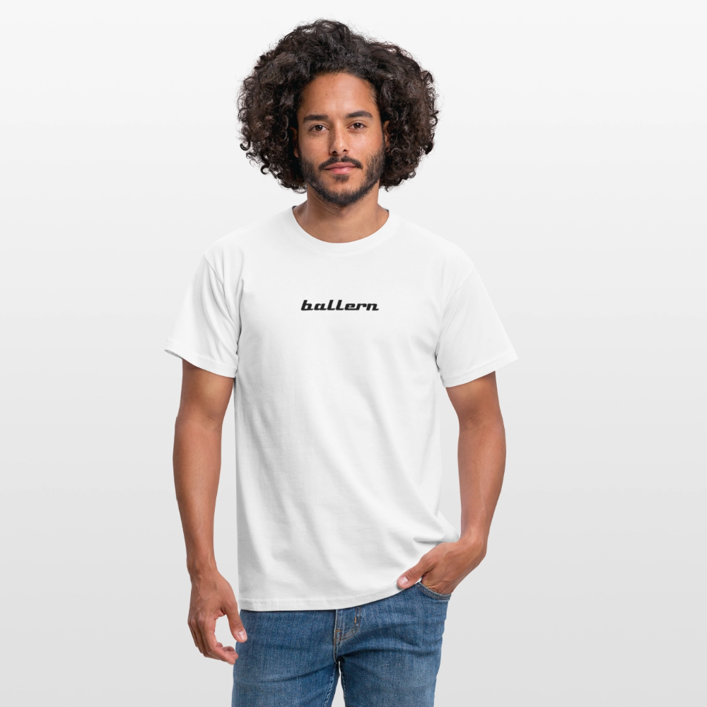 Männer T-Shirt - "ballern_1" - Weiß