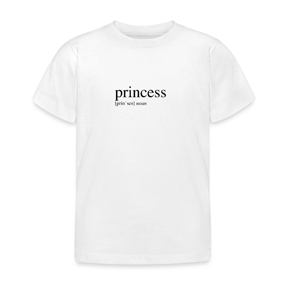 Kids`T-Shirt - princess (black) - white