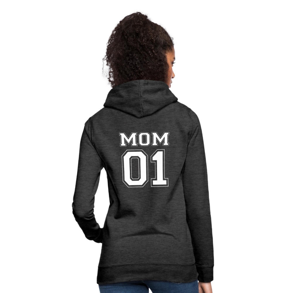 Frauen Hoodie - MOM 01 (white) - Anthrazit