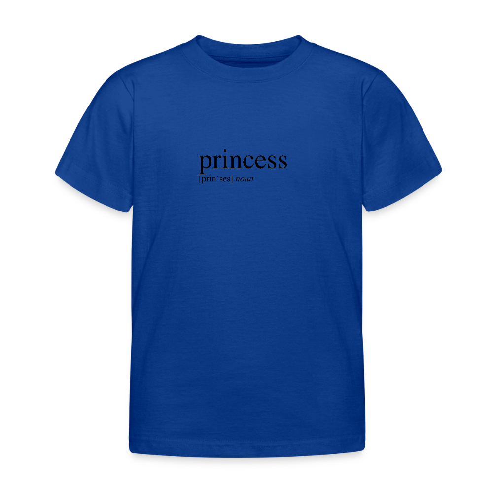 Kids`T-Shirt - princess (black) - royal blue
