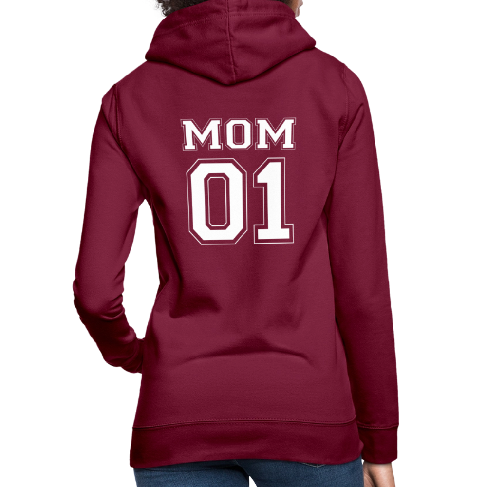 Frauen Hoodie - MOM 01 (white) - Bordeaux