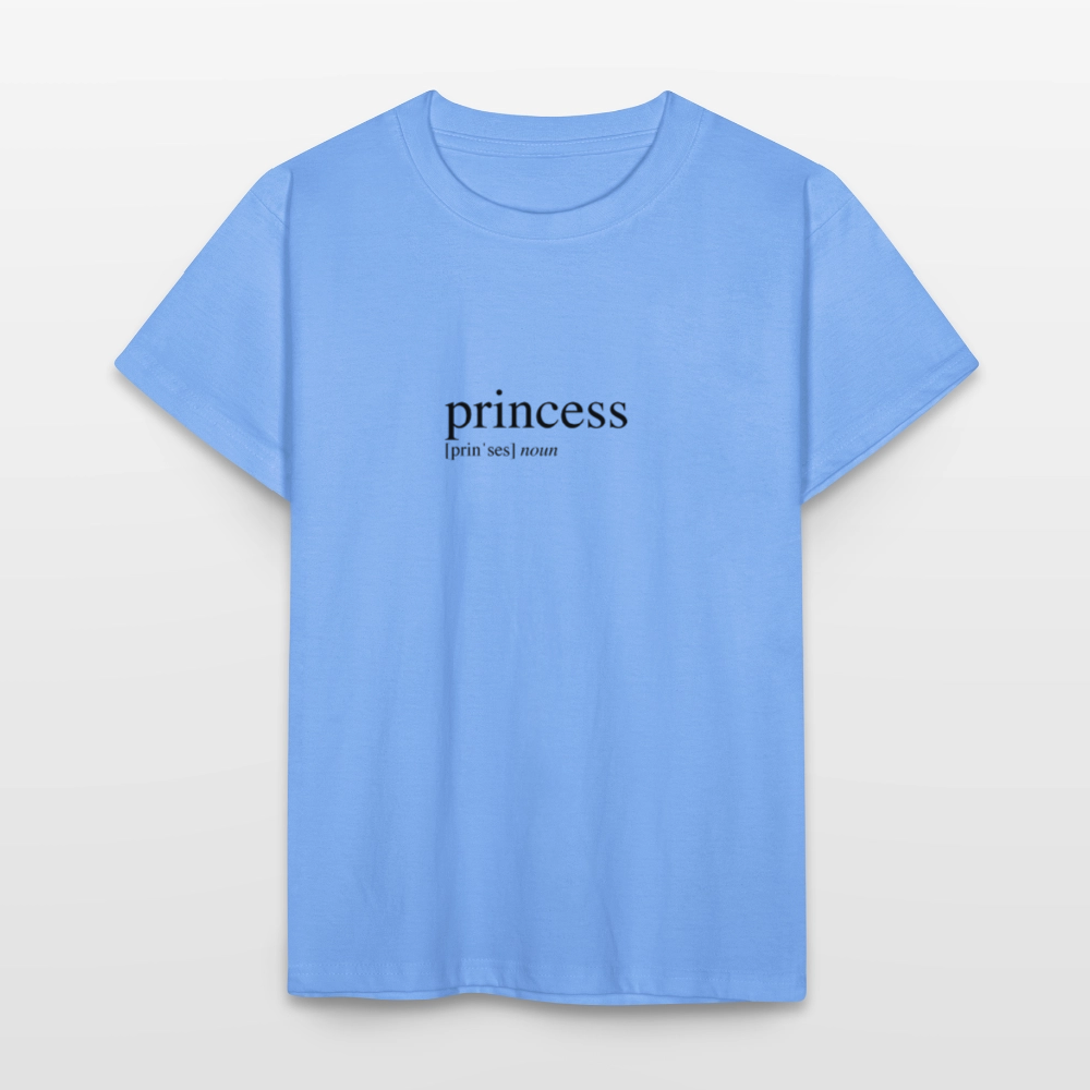 Kids`T-Shirt - princess (black) - sky blue