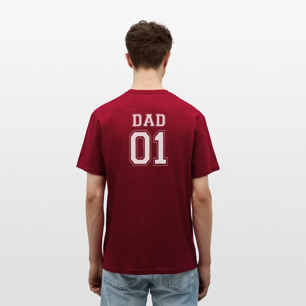 Men's T-Shirt - DAD 01 (white) - Ziegelrot
