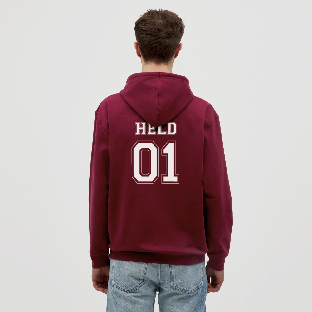 Unisex Hoodie - HELD 01 (white) - Bordeaux