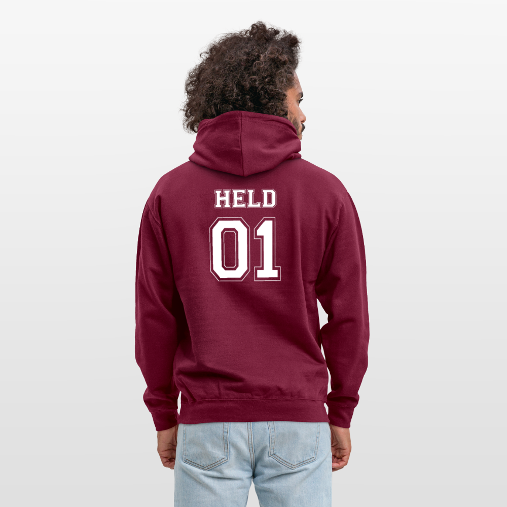 Unisex Hoodie - HELD 01 (white) - Bordeaux