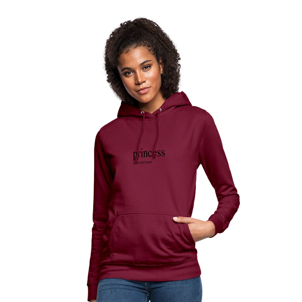 Women's Hoodie - princess (black) - bordeaux