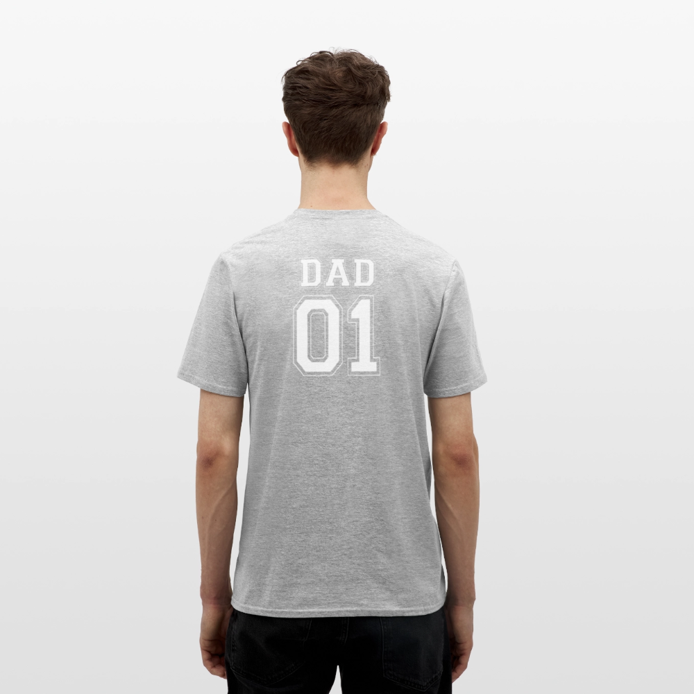 Men's T-Shirt - DAD 01 (white) - Grau meliert