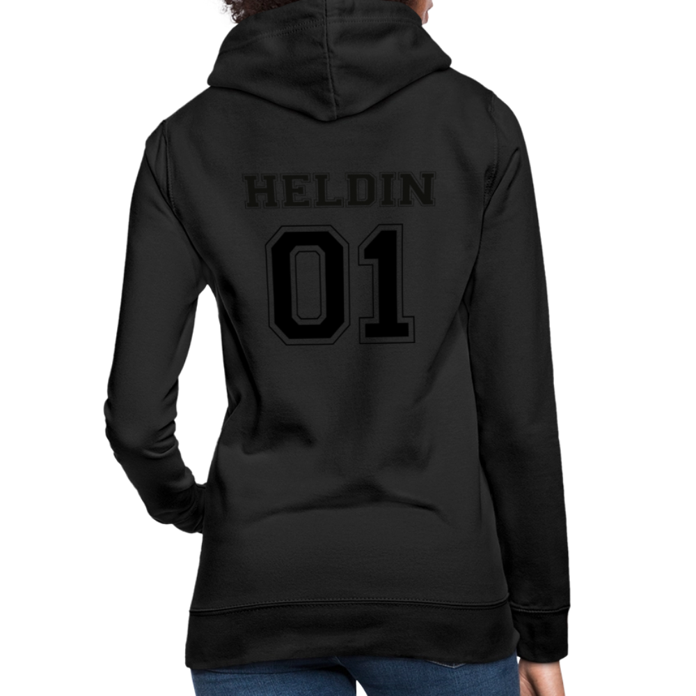 Frauen Hoodie - HELDIN 01 (black) - Schwarz