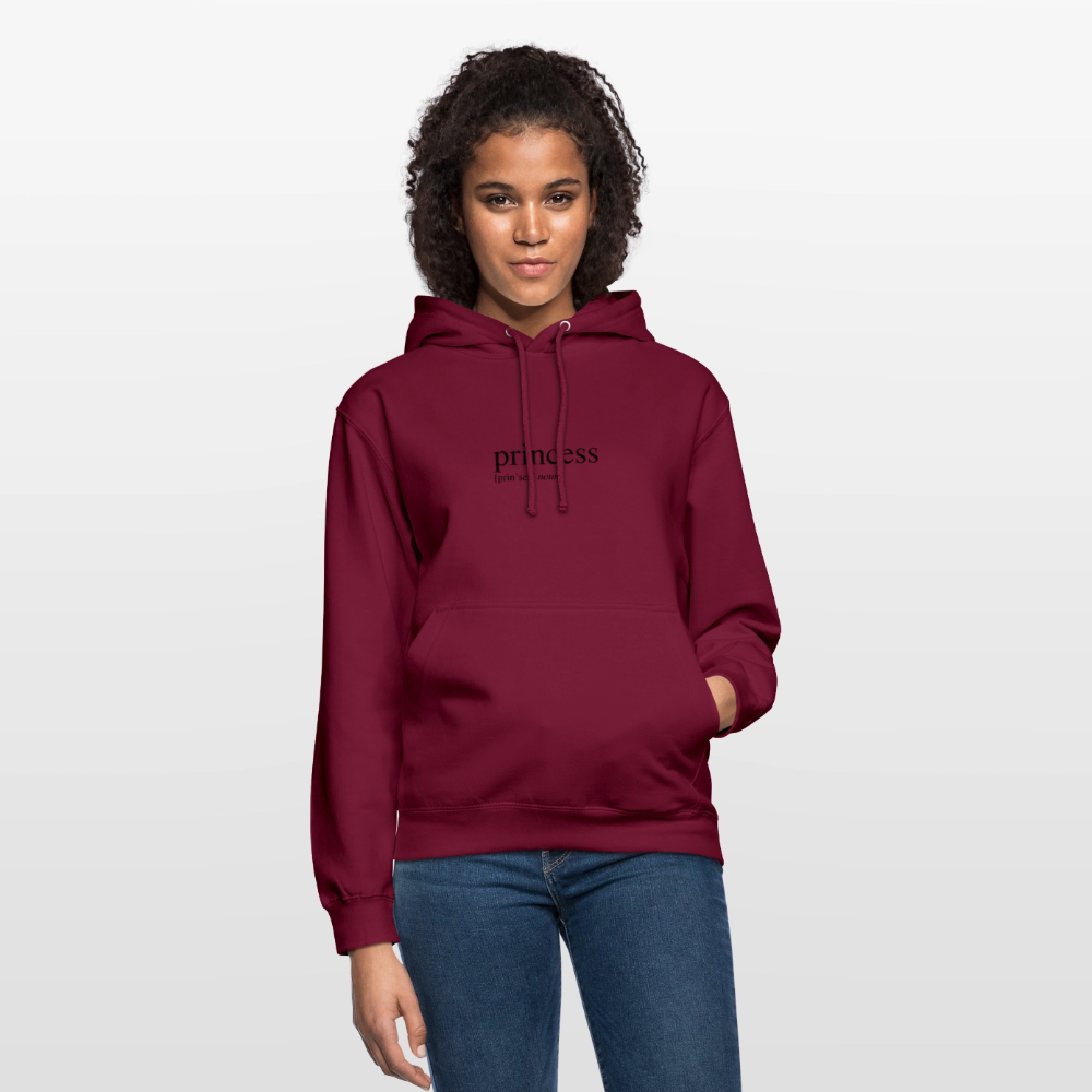Unisex Hoodie - princess (black) - bordeaux