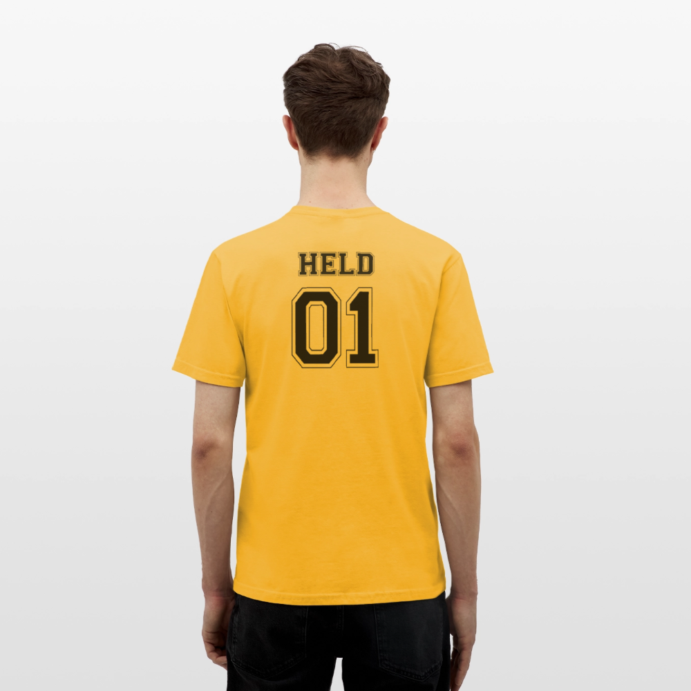 Men's T-Shirt - HELD 01 (black) - Gelb