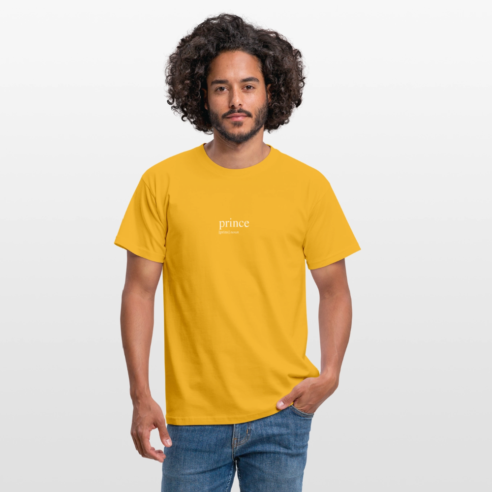 Men's T-Shirt - prince (white) - yellow