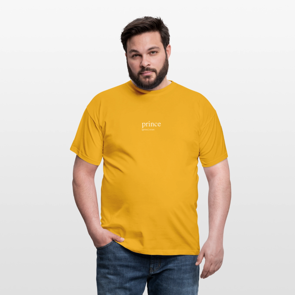 Men's T-Shirt - prince (white) - yellow