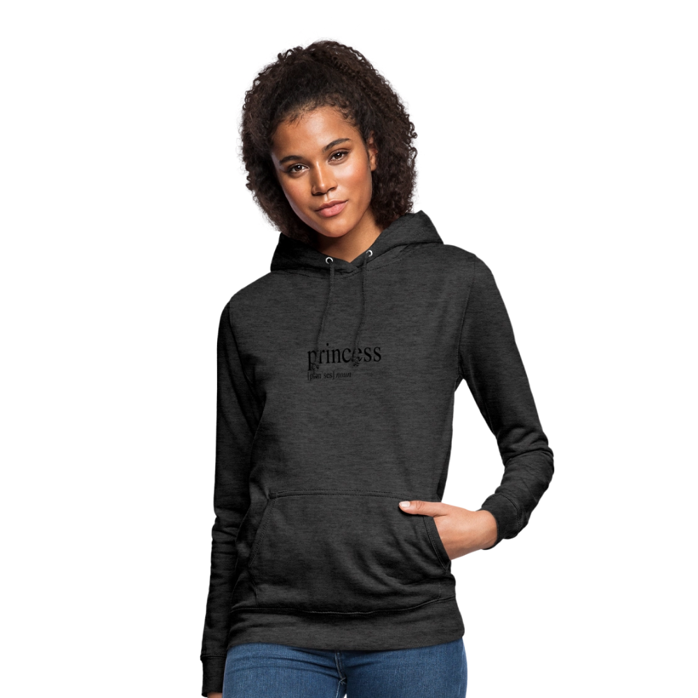 Women's Hoodie - princess (black) - charcoal grey