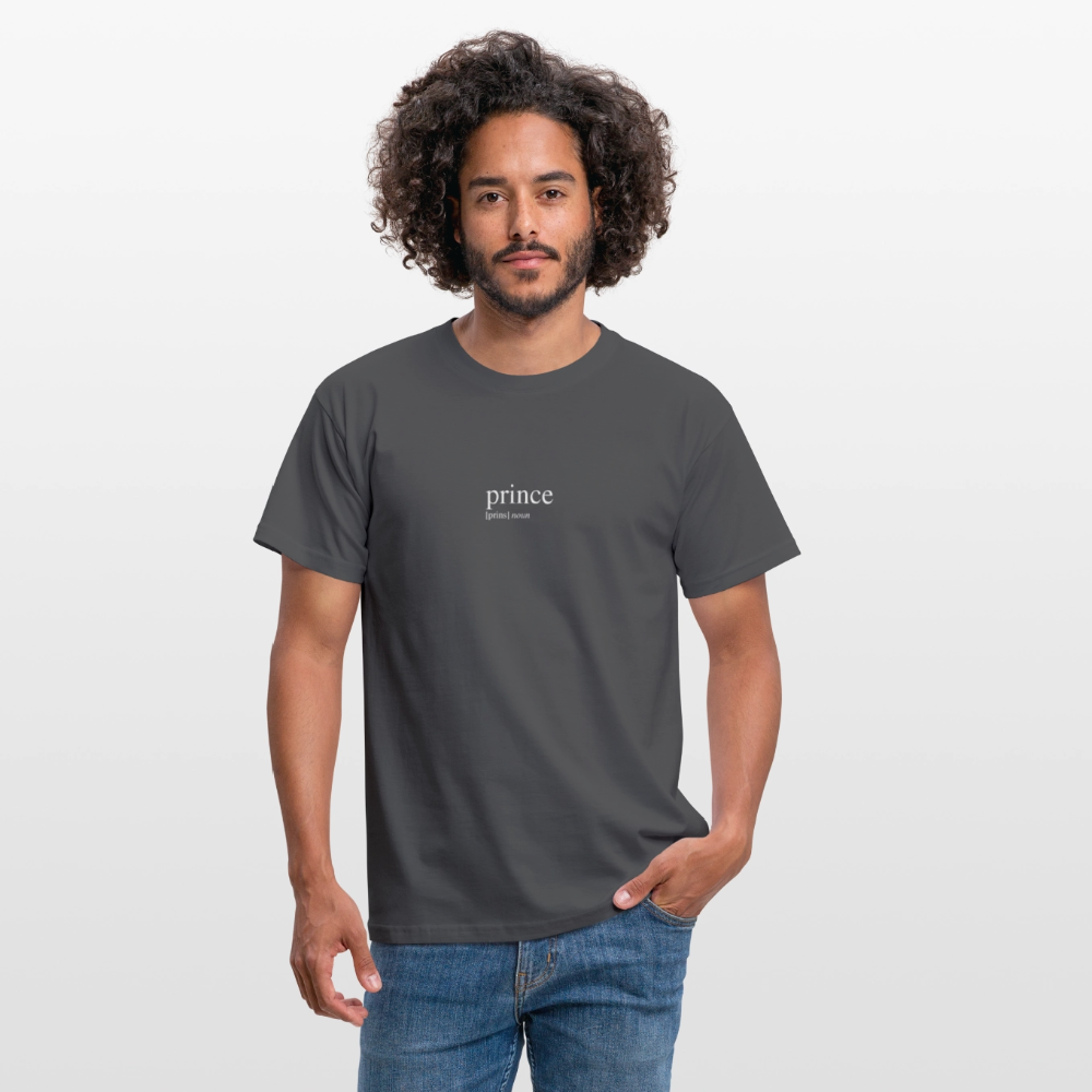 Men's T-Shirt - prince (white) - charcoal grey