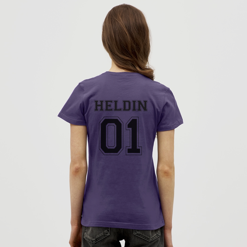 Women's T-Shirt - HELDIN 01 (black) - Dunkellila
