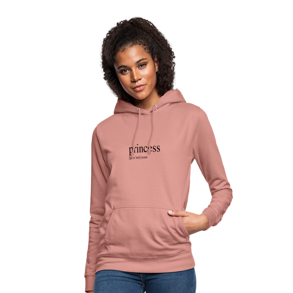 Women's Hoodie - princess (black) - dusky rose