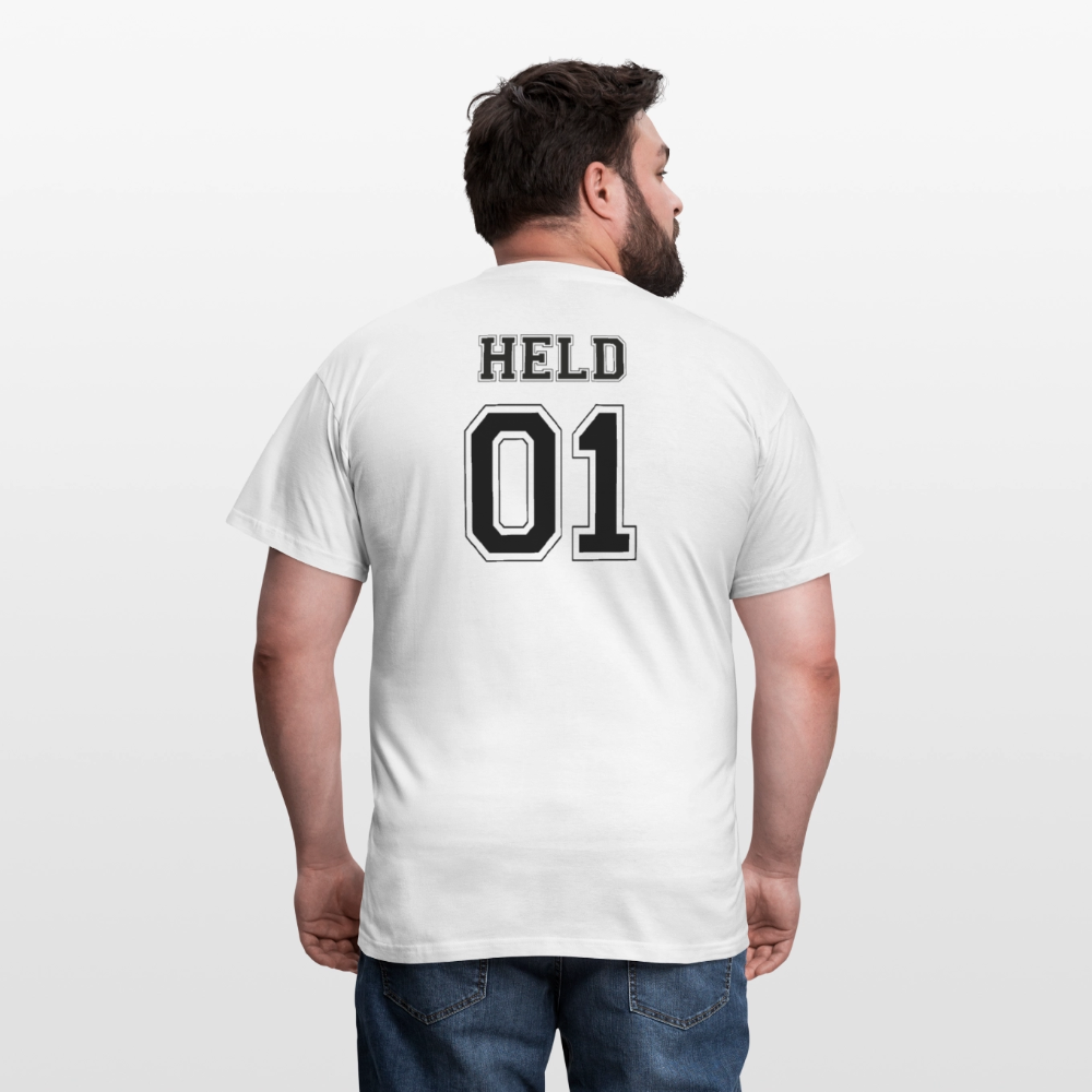 Men's T-Shirt - HELD 01 (black) - Weiß