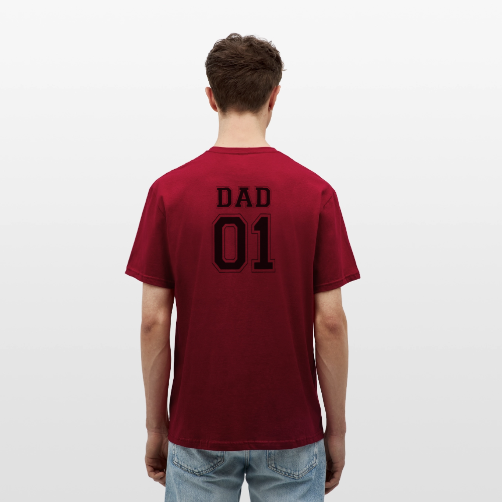 Men's T-Shirt - DAD 01 (black) - Ziegelrot