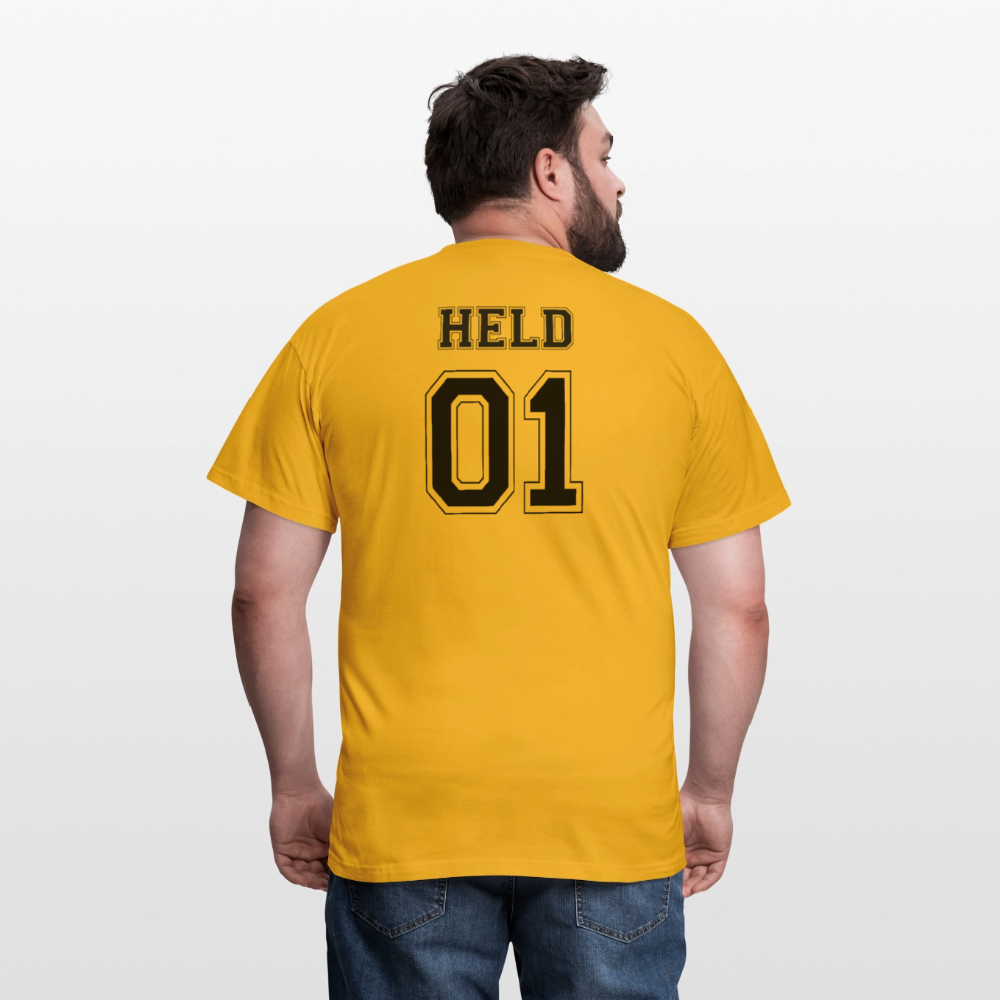 Men's T-Shirt - HELD 01 (black) - Gelb