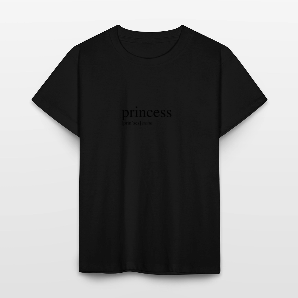Kids`T-Shirt - princess (black) - black