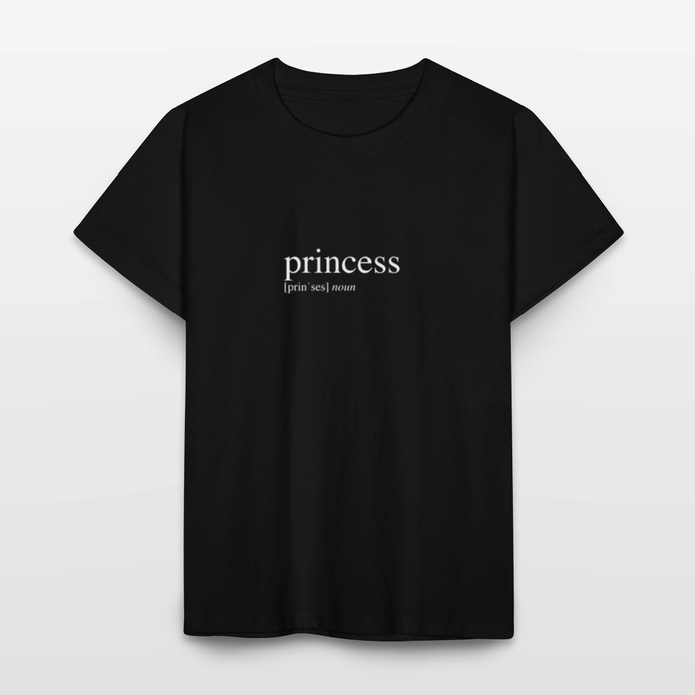 Kids`T-Shirt - princess (white) - black