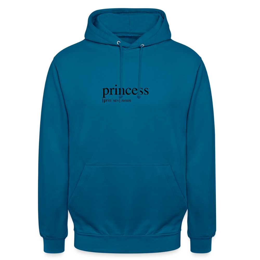 Unisex Hoodie - princess (black) - deep sea blue