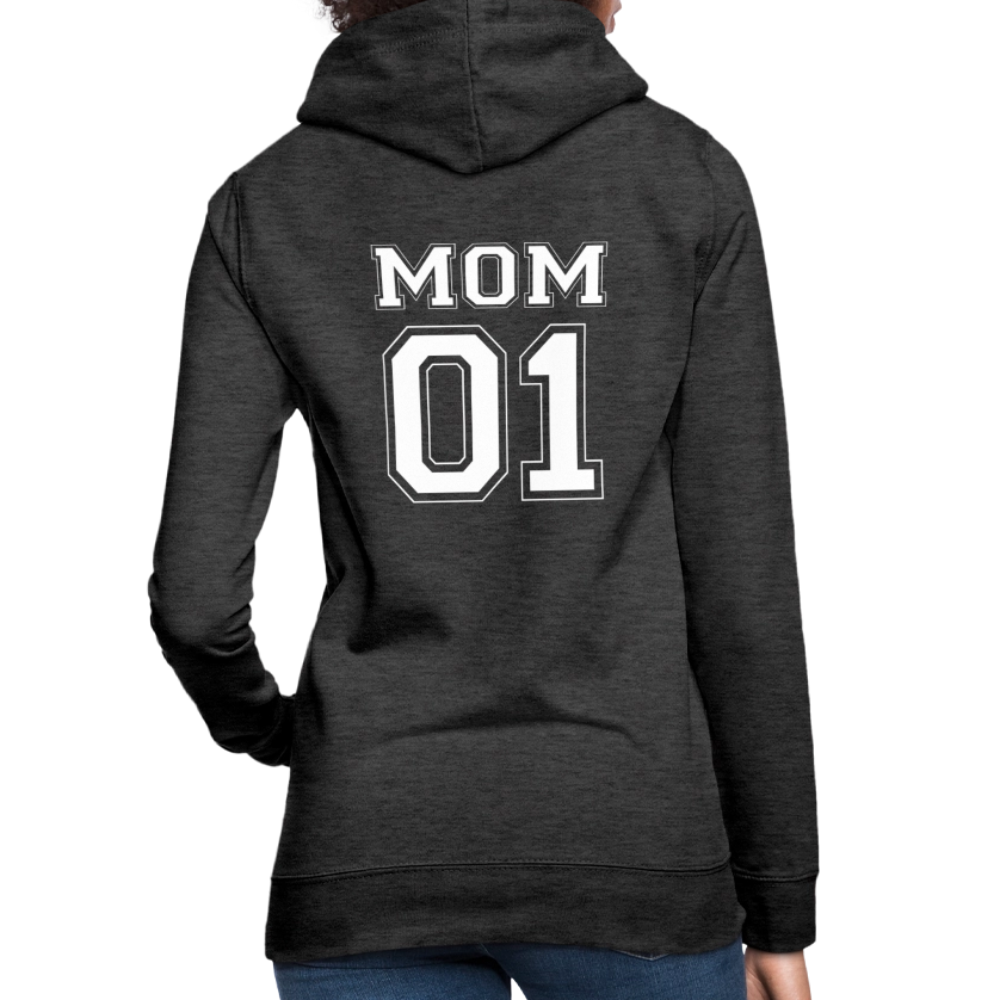 Frauen Hoodie - MOM 01 (white) - Anthrazit