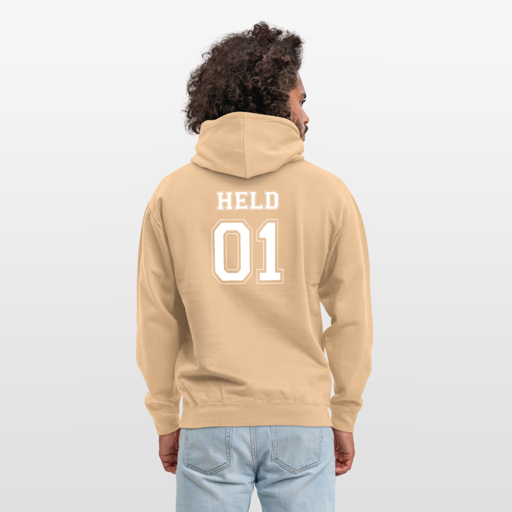 Unisex Hoodie - HELD 01 (white) - Pfirsich