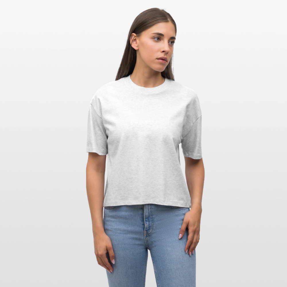 Frauen Boxy Bio-T-Shirt Nova - princess (white) - heather white