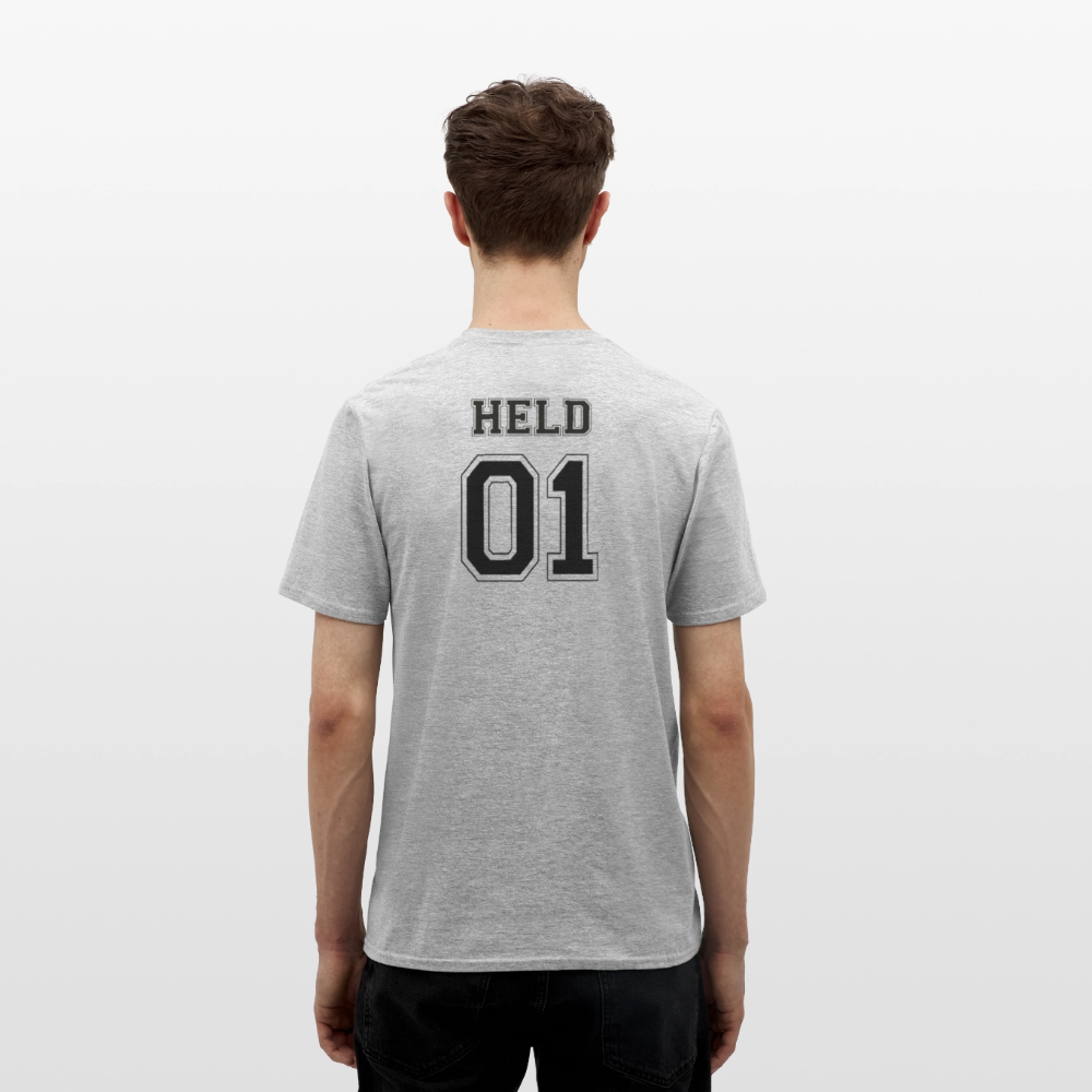 Men's T-Shirt - HELD 01 (black) - Grau meliert
