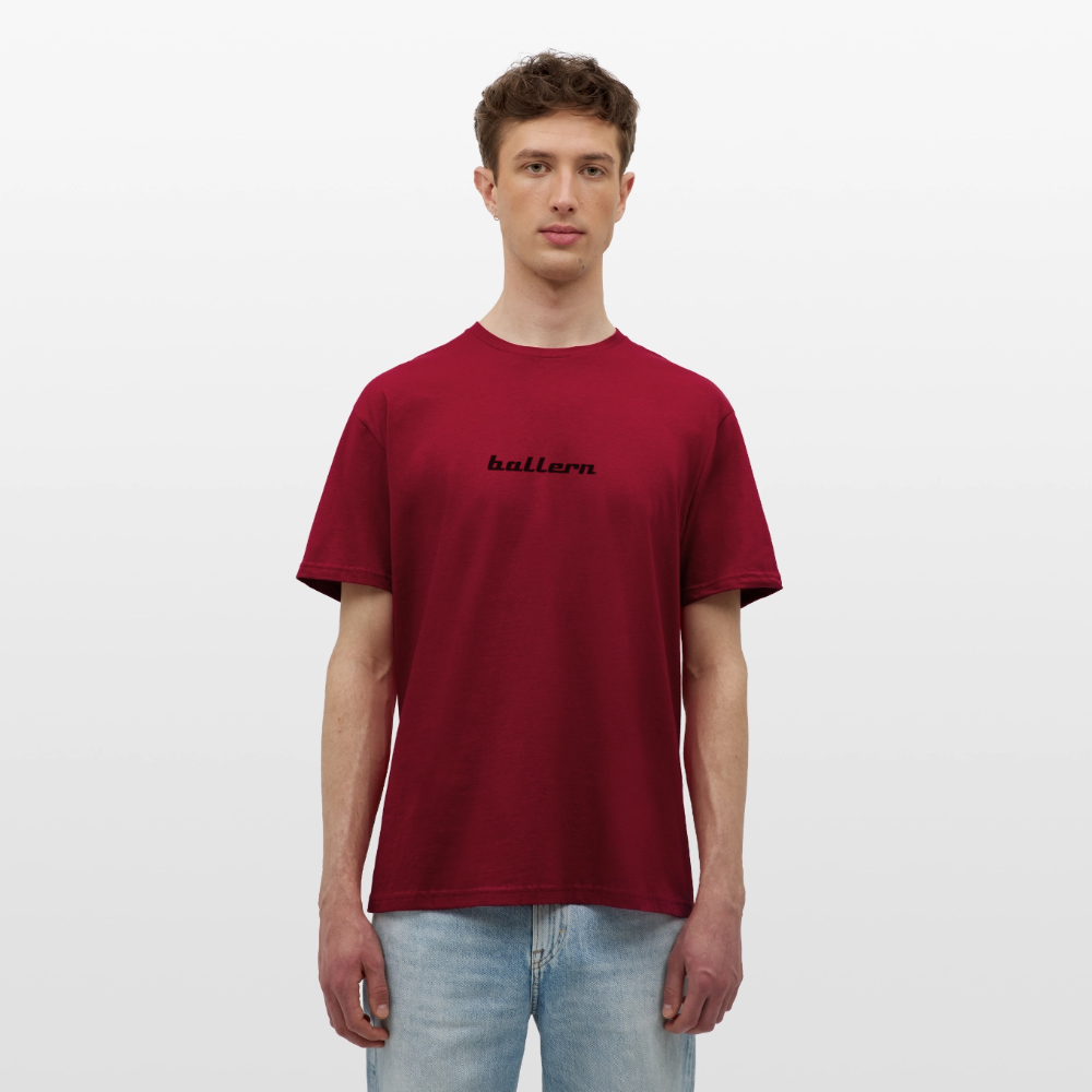 Männer T-Shirt - "ballern_1" - Ziegelrot