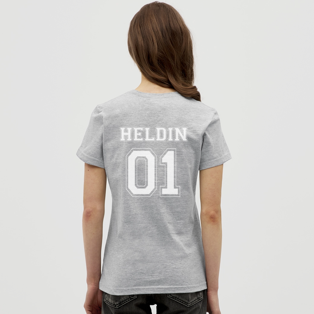 Women's T-Shirt - HELDIN 01 (white) - Grau meliert