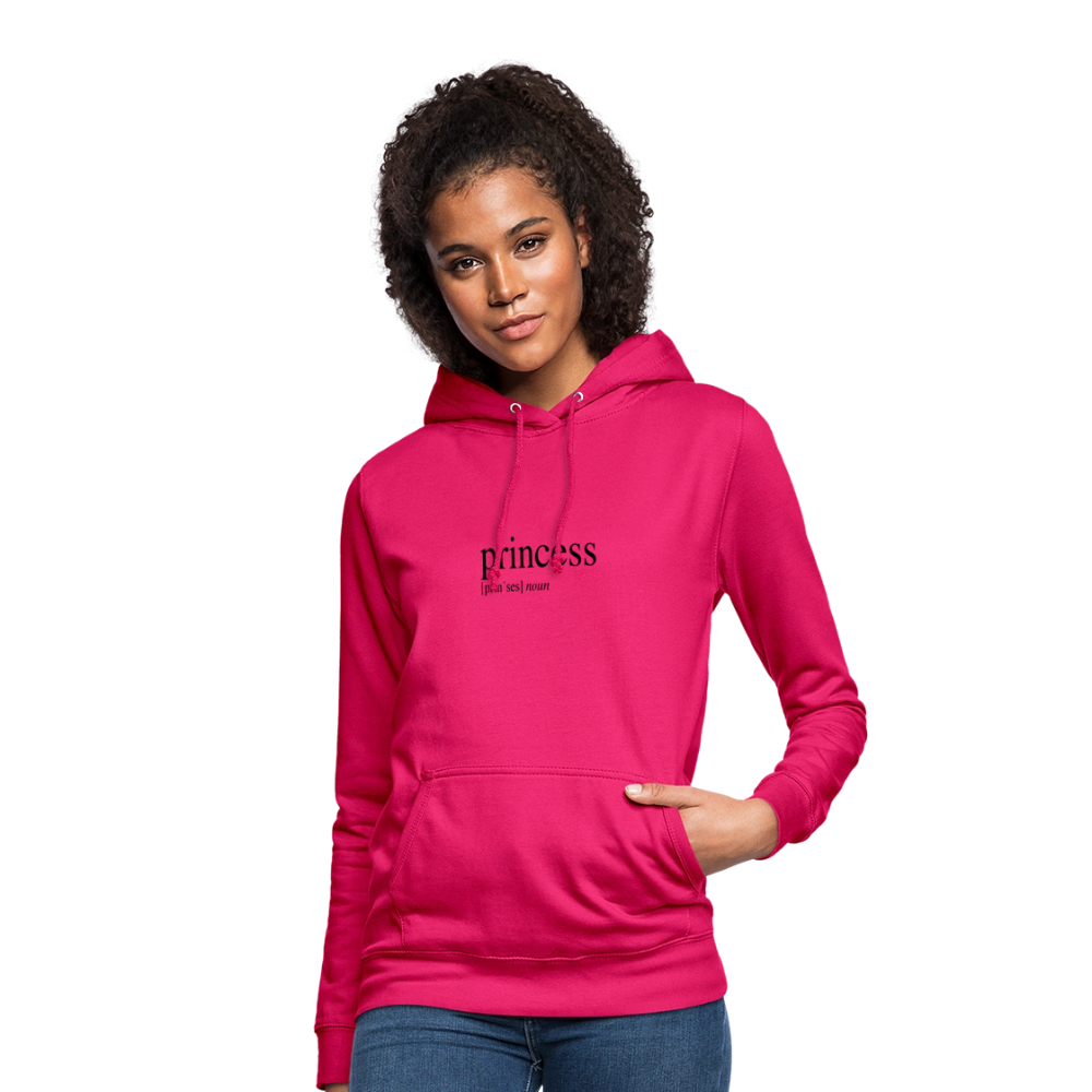 Women's Hoodie - princess (black) - dark pink