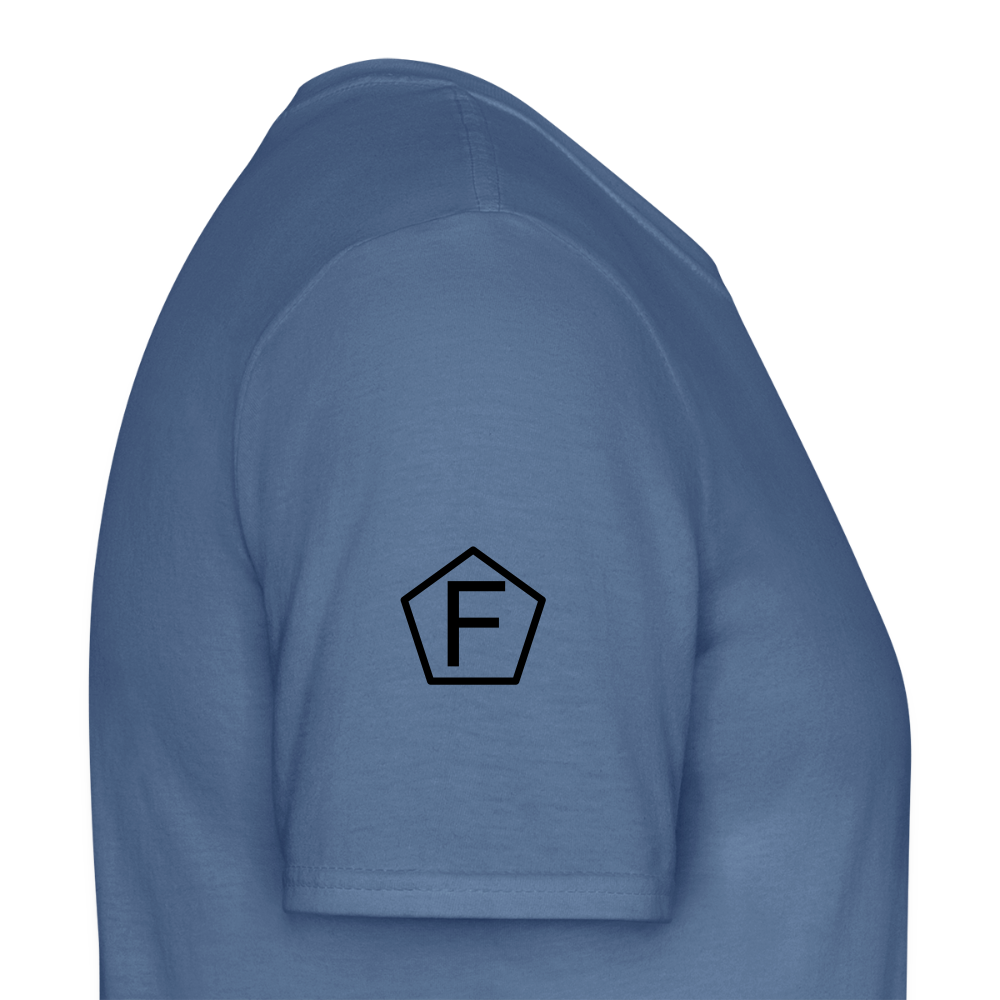 Männer T-Shirt - "ballern_1" - Taubenblau