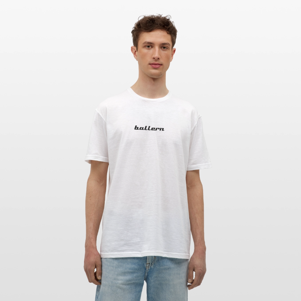 Männer T-Shirt - "ballern_1" - Weiß