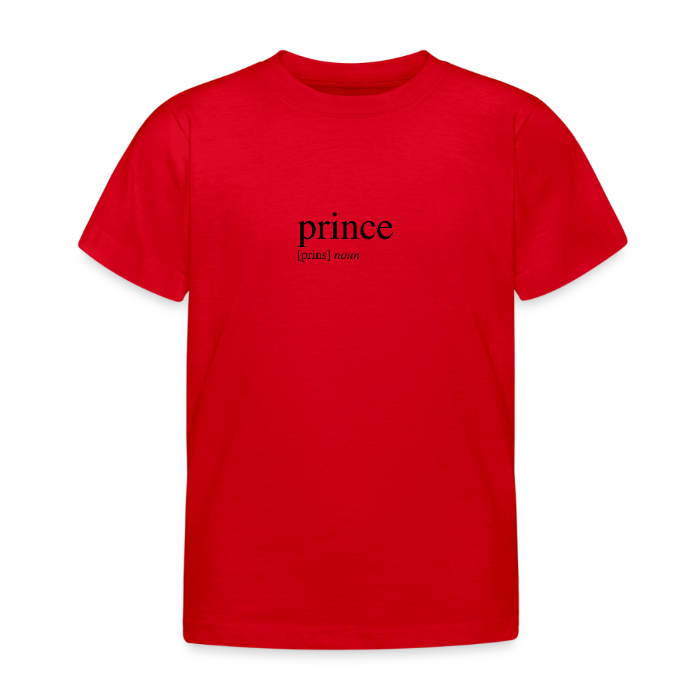 Kids`T-Shirt - prince (black) - red