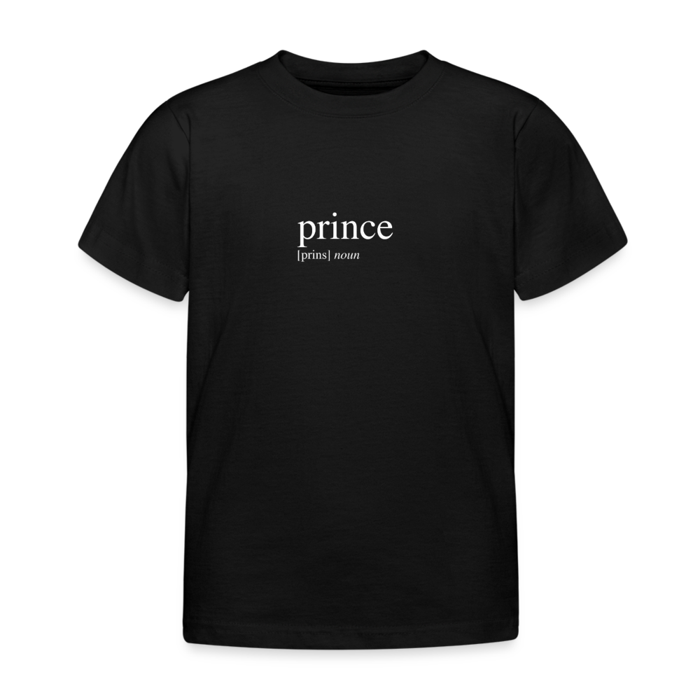 Kids`T-Shirt - prince (white) - Schwarz