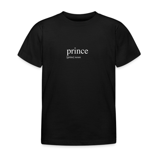 Kids`T-Shirt - prince (white) - Schwarz