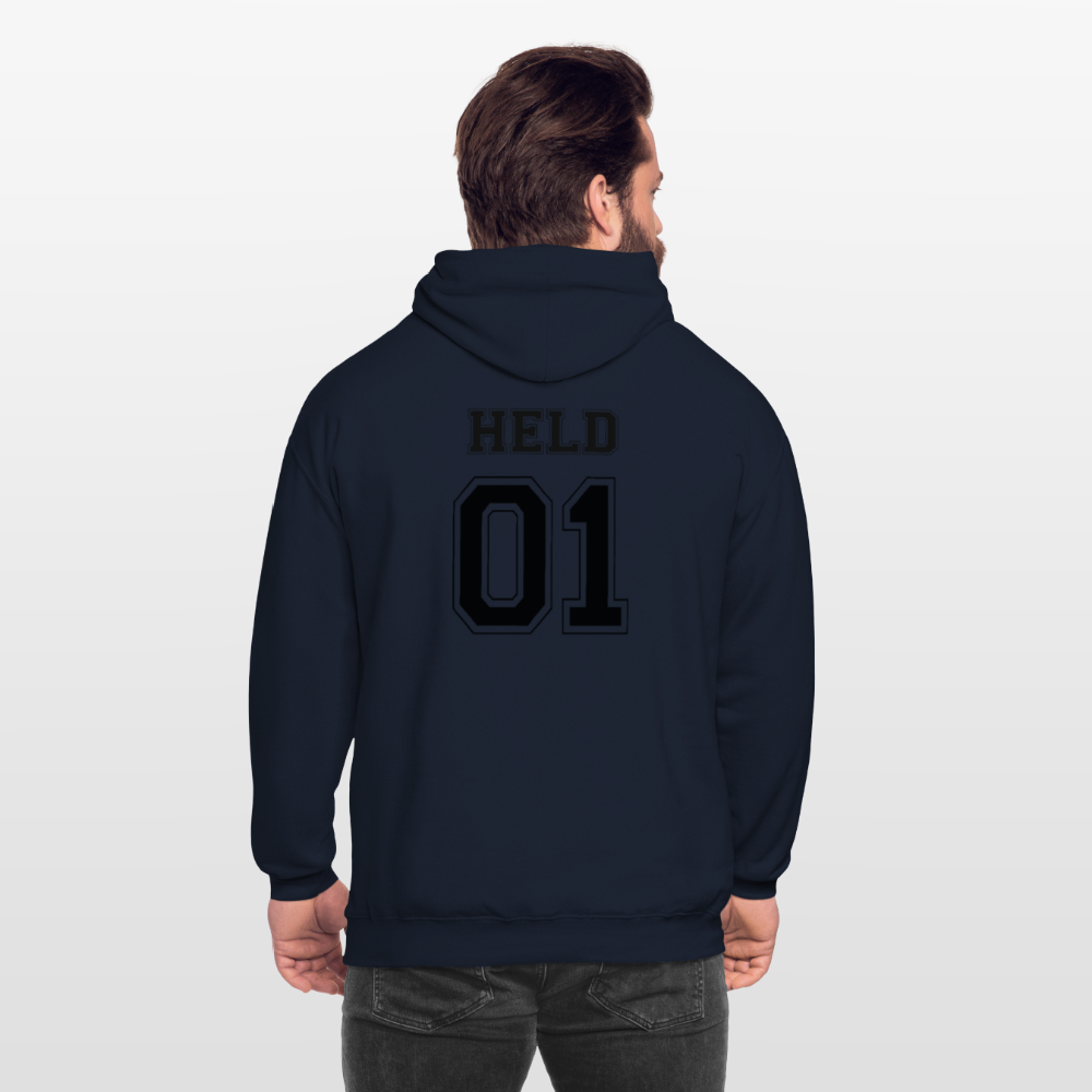 Unisex Hoodie - HELD 01 (black) - Navy