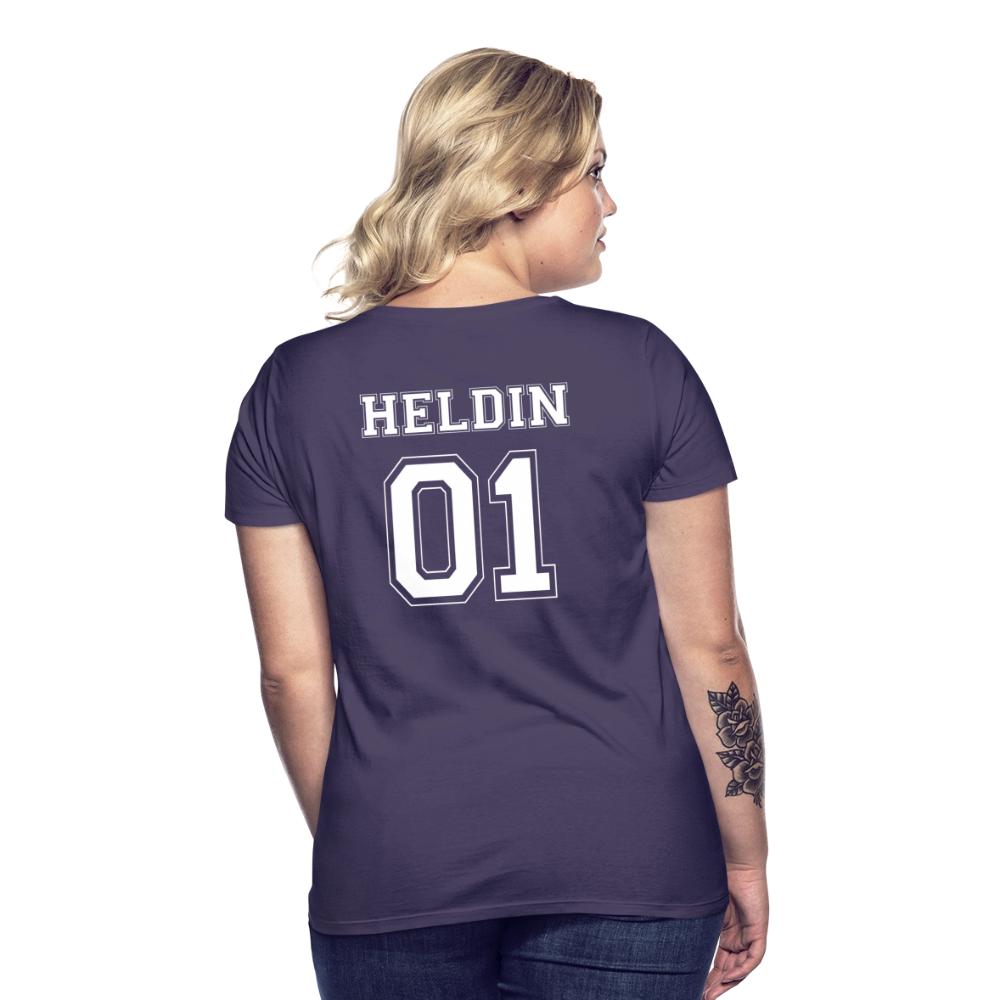 Women's T-Shirt - HELDIN 01 (white) - Dunkellila