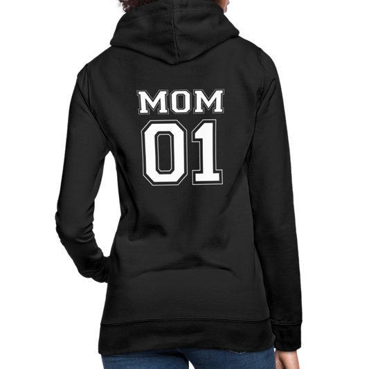 Frauen Hoodie - MOM 01 (white) - Schwarz