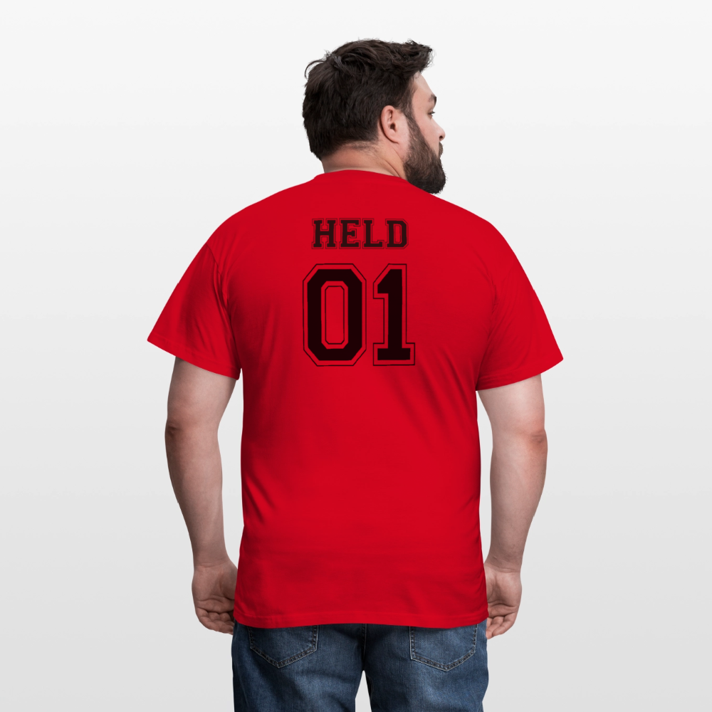 Men's T-Shirt - HELD 01 (black) - Rot