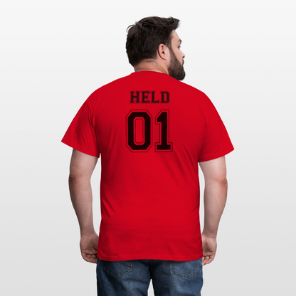Men's T-Shirt - HELD 01 (black) - Rot