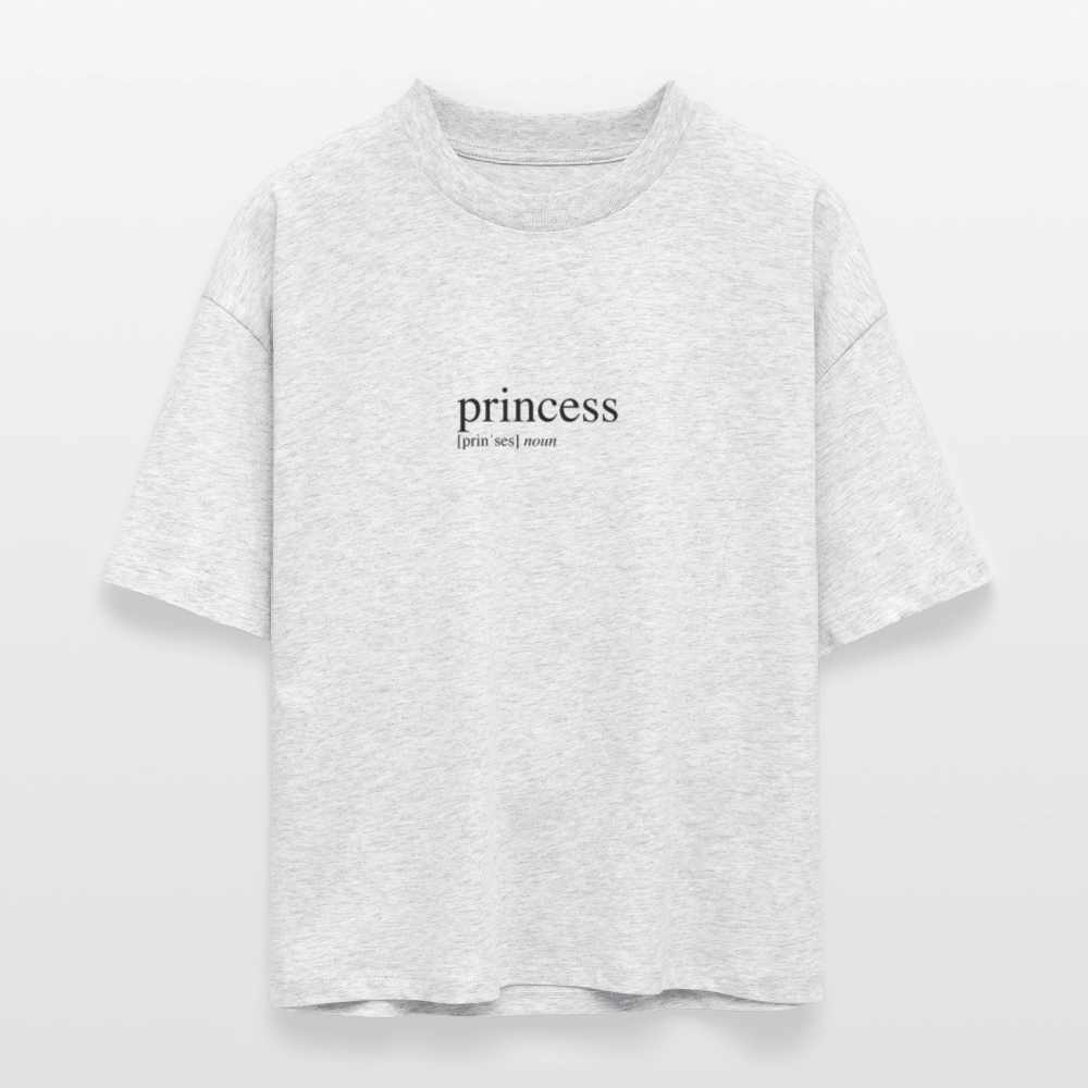 Frauen Boxy Bio-T-Shirt Nova   - princess (black) - heather white