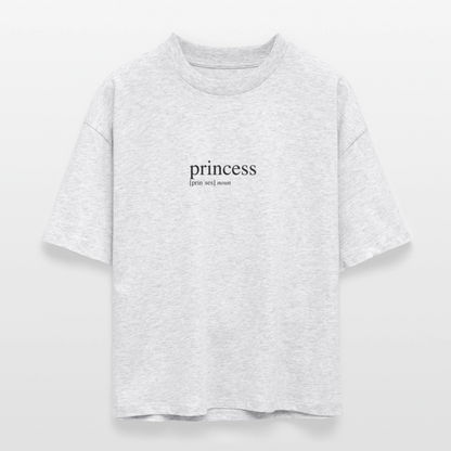 Frauen Boxy Bio-T-Shirt Nova   - princess (black) - heather white